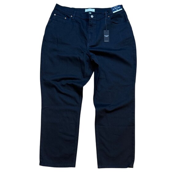 Abercrombie & Fitch Curve Love The 90s Straight Ultra High Rise Jeans Size 34 Sh - Picture 1 of 7